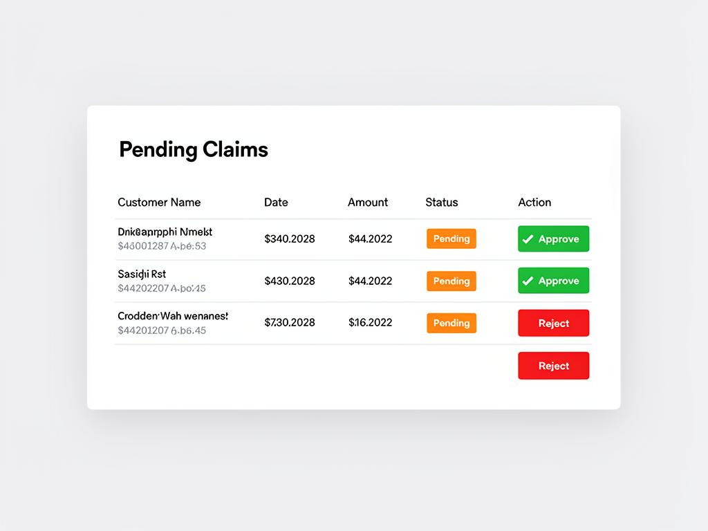 Pending claims queue