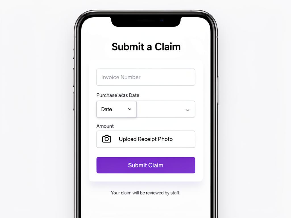 Self-service claim form